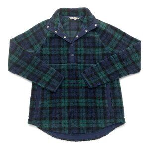 Vineyard Vines Blackwatch Fleece Pullover Sweater Jacket Tartan Plaid Women's M